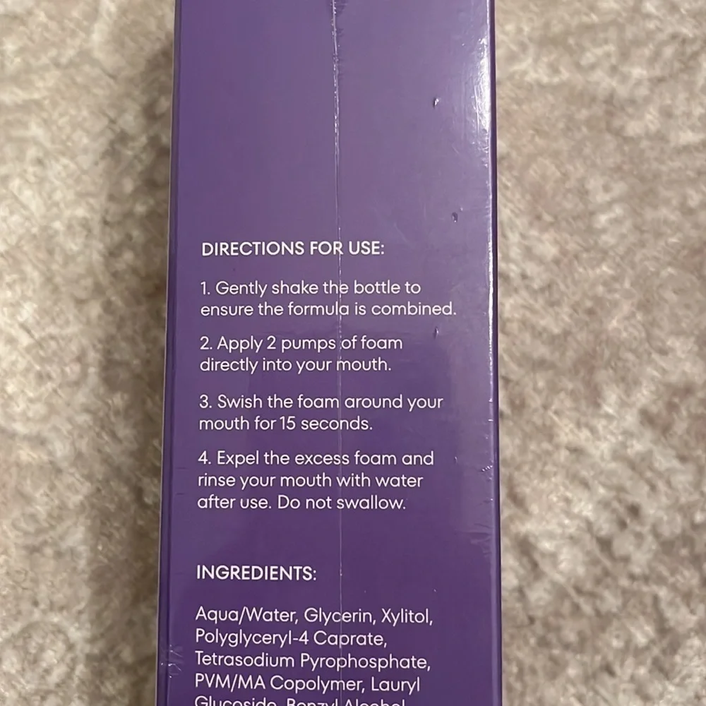 Brand New Bright White Bundle Purple Color Correcting Foam & Whitening Strips